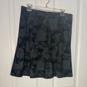 Roz & Ali Black Floral A-Line Skirt